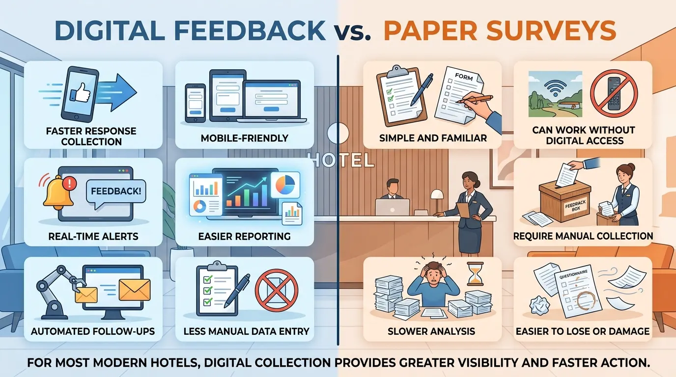 Digital Feedback vs. Paper Surveys